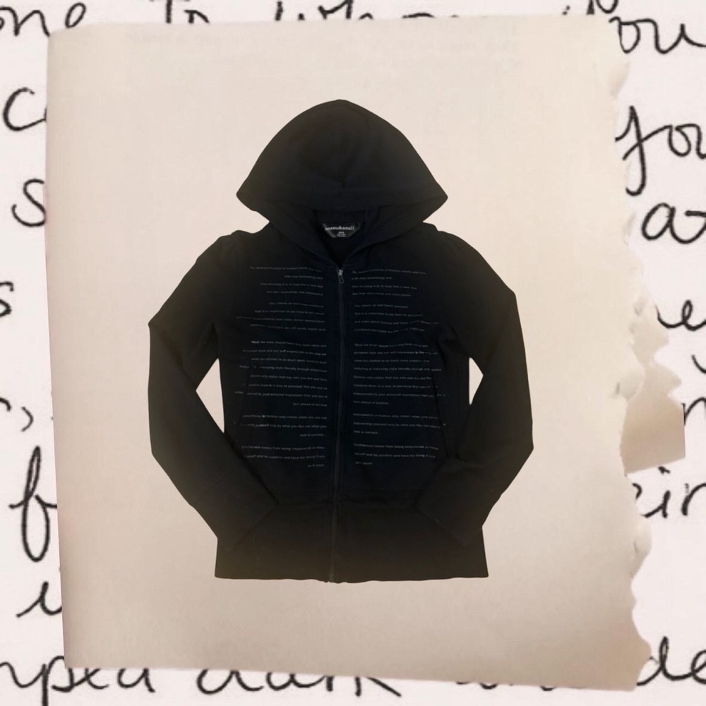 grunge black zip up hoodie with graphics